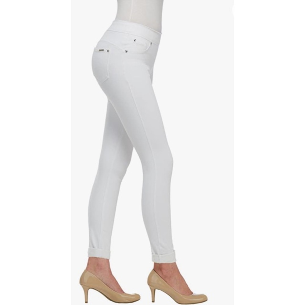 Luxe Denim Skinny Cuff Pull On Jeans